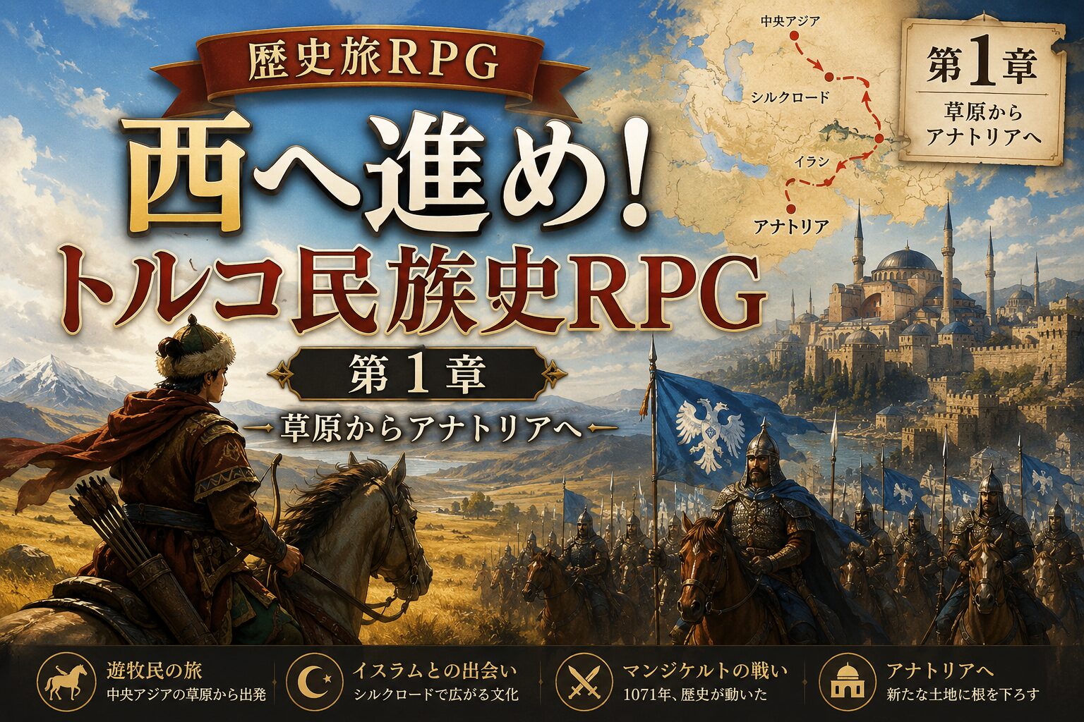 西へ進め！トルコ民族史RPG第1章