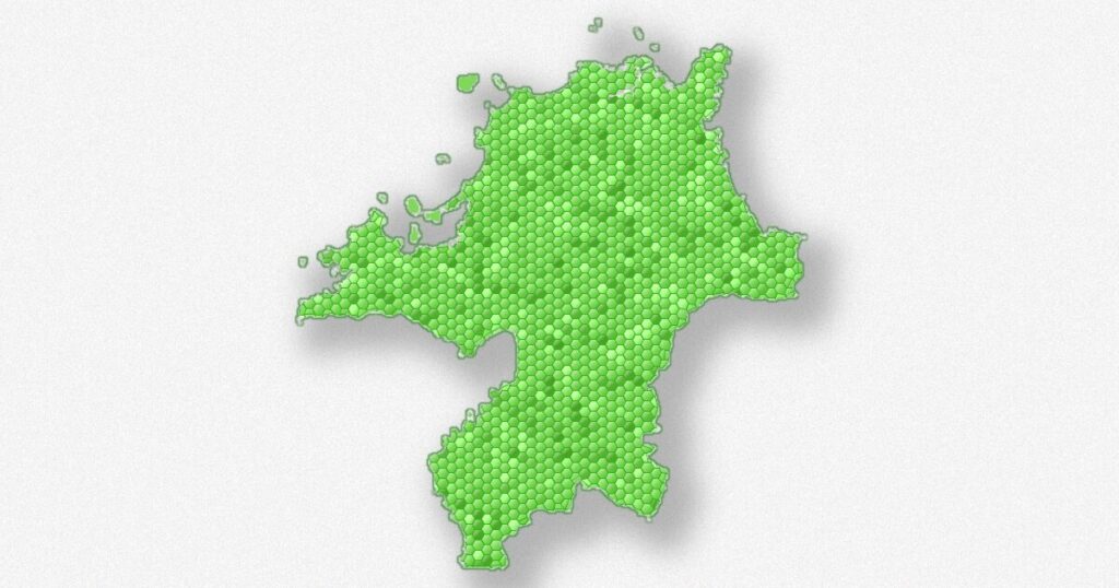 福岡県の地図