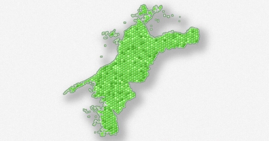 愛媛県の地図