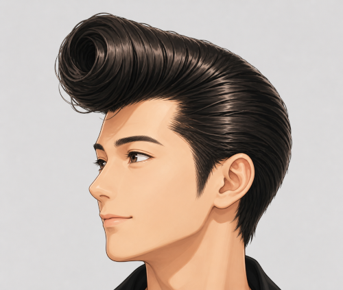 リーゼントの絵