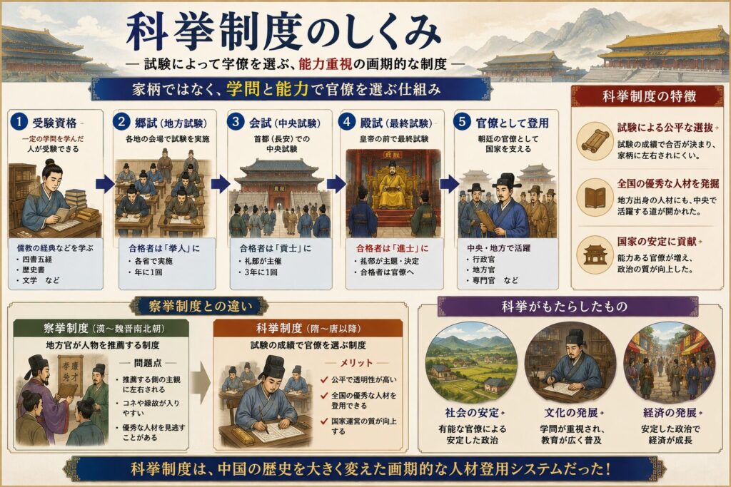 科挙制度の図解