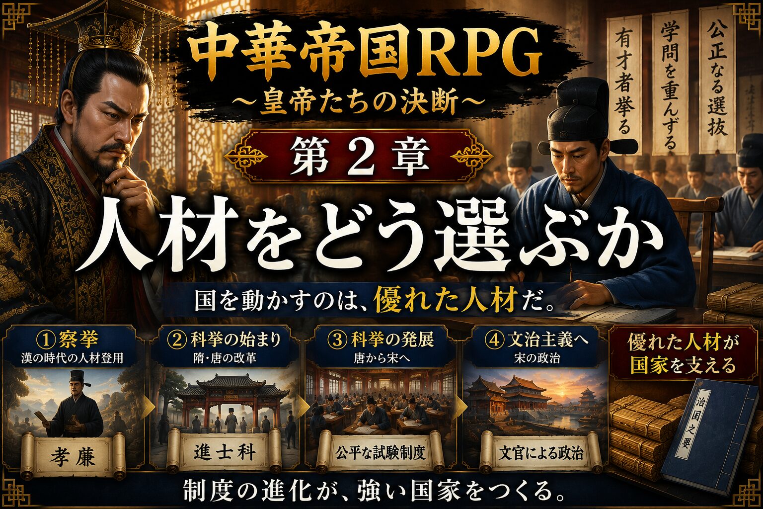 中華帝国RPG ～皇帝たちの決断～第2章 人材をどう選ぶか