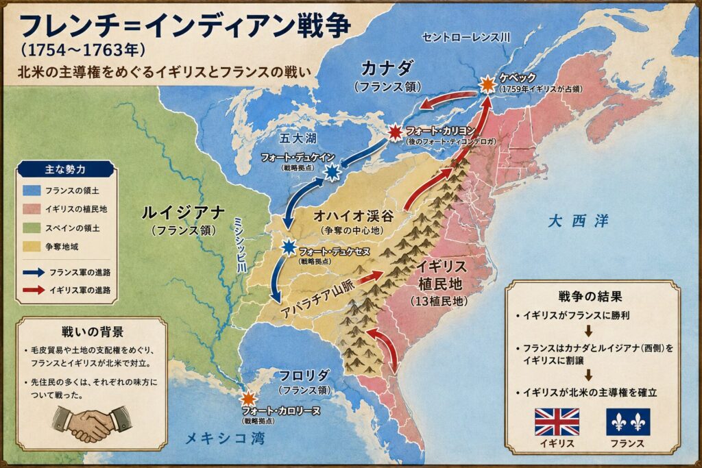フレンチ=インディアン戦争地図