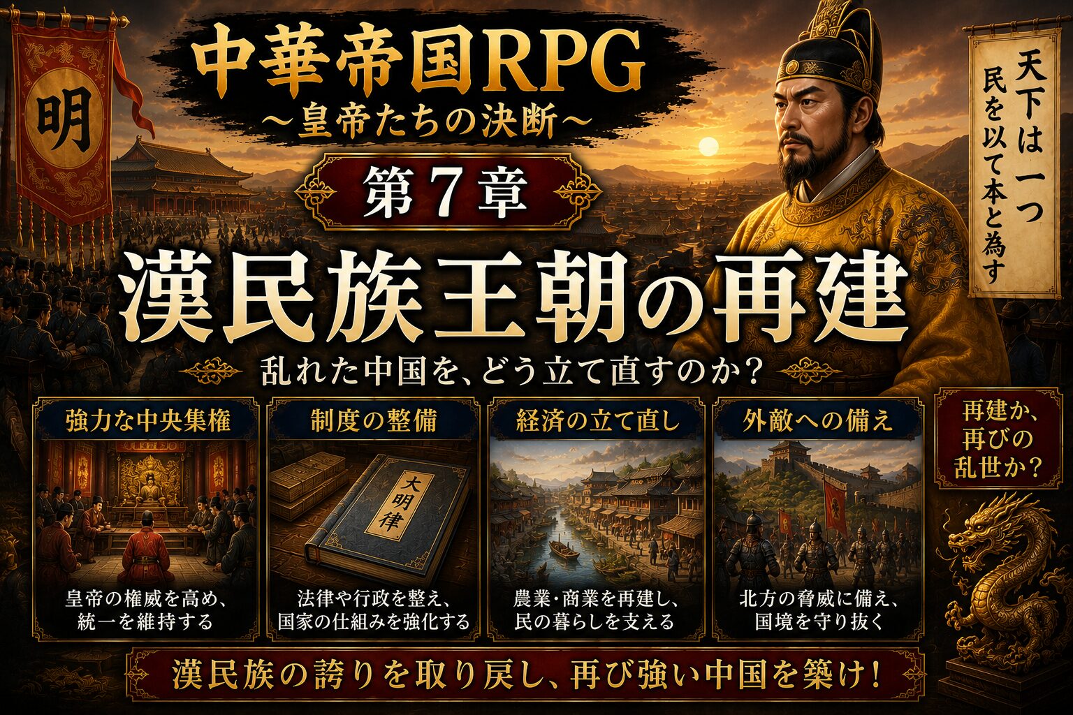 中華帝国RPG ～皇帝たちの決断～第7章 漢民族王朝の再建