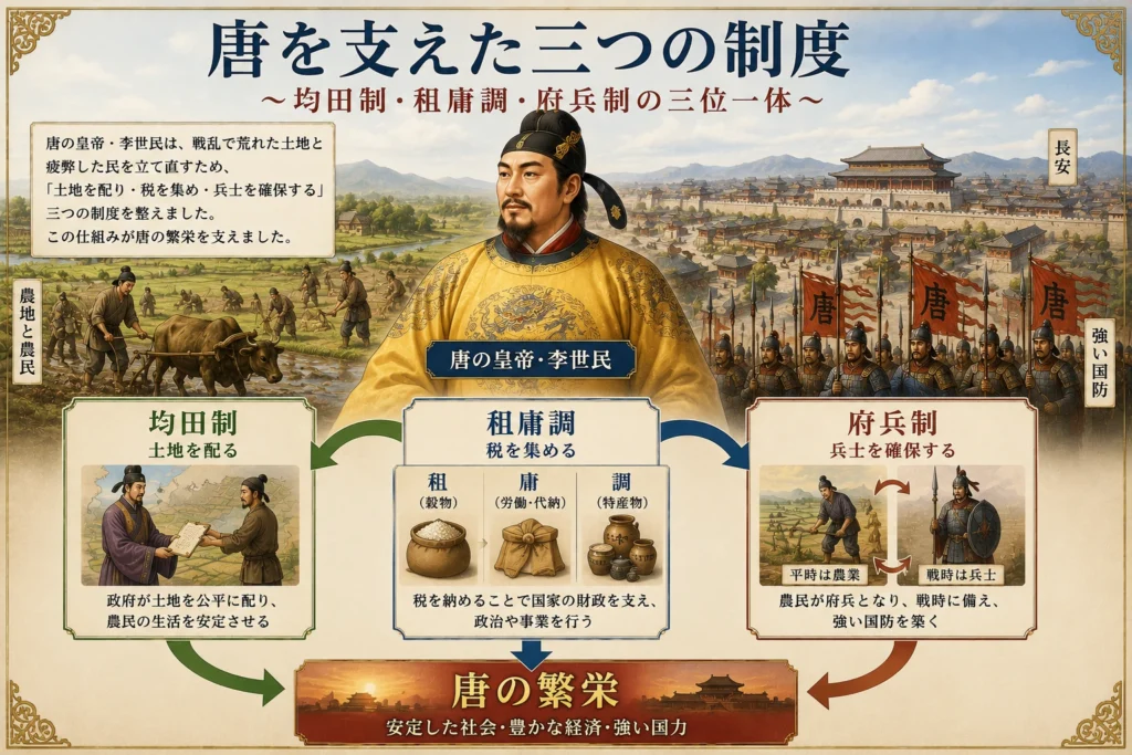 唐を支えた3つの制度